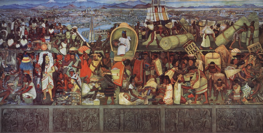 ネットから拝借。Diego Rivera氏のThe Great City of Tenochtitlan